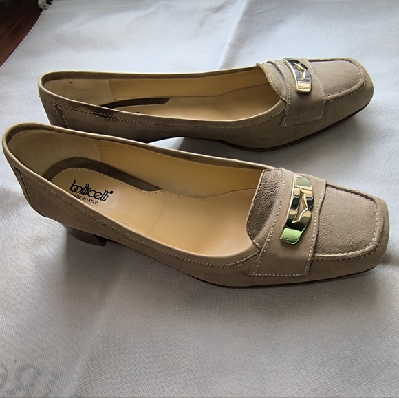 BOTICELLI Women’s Low Heel Beige Suede Loafers Made in Italy Size 7.5 - Picture 9 of 16